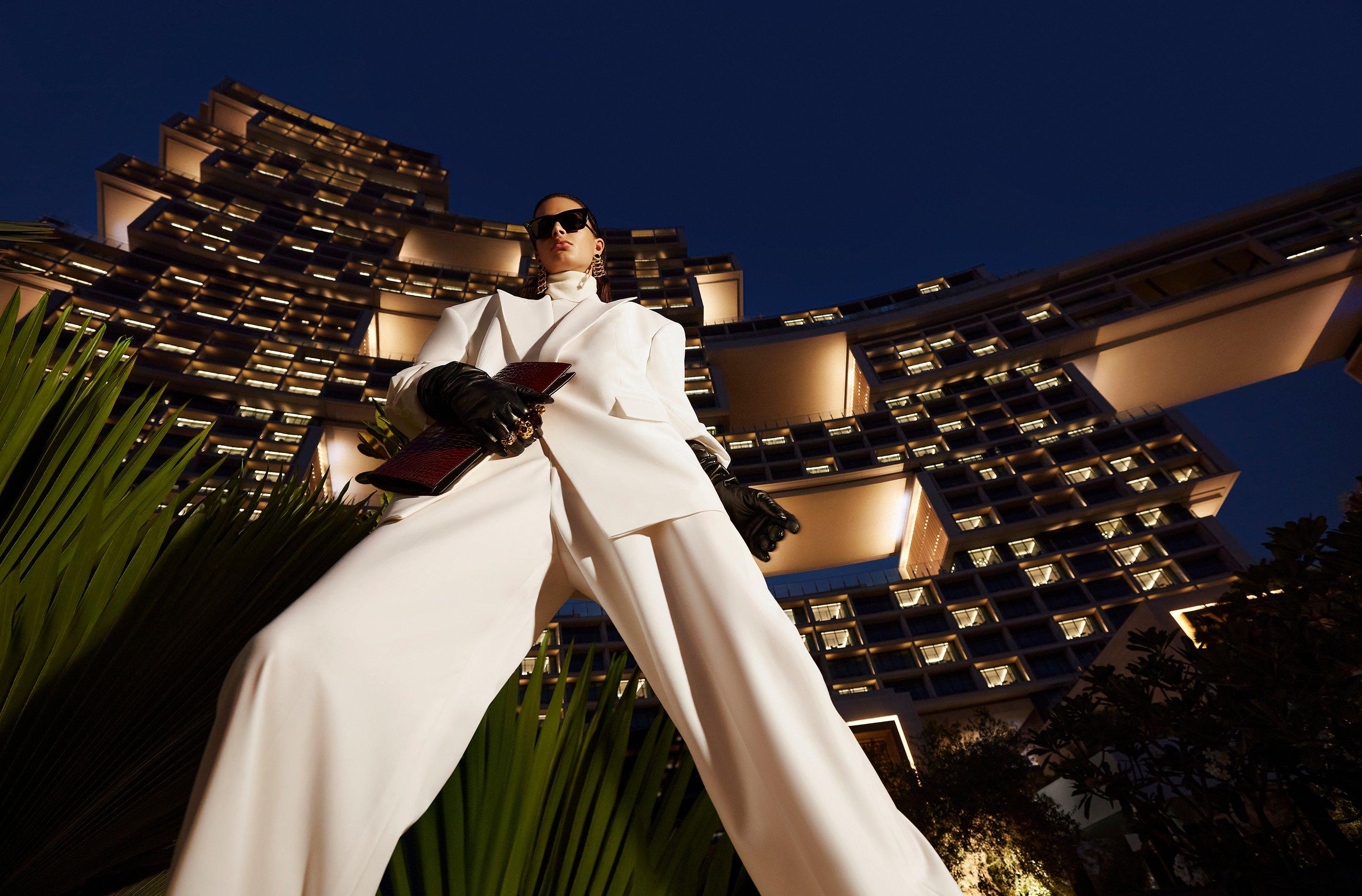Lady in Suit at Atlantis The Royal