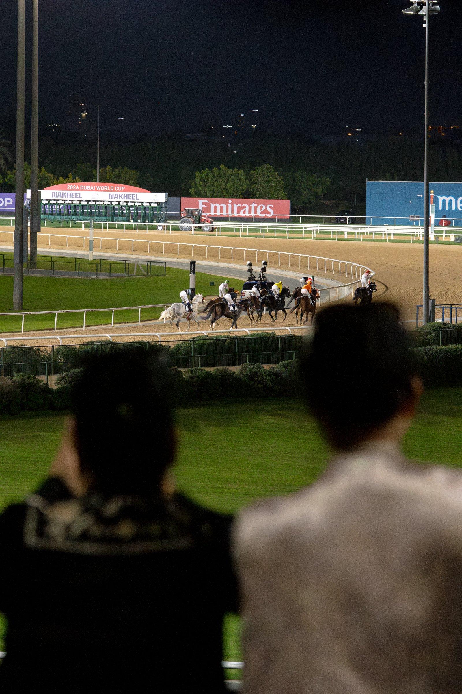 Horse race at The Meydan Hotel