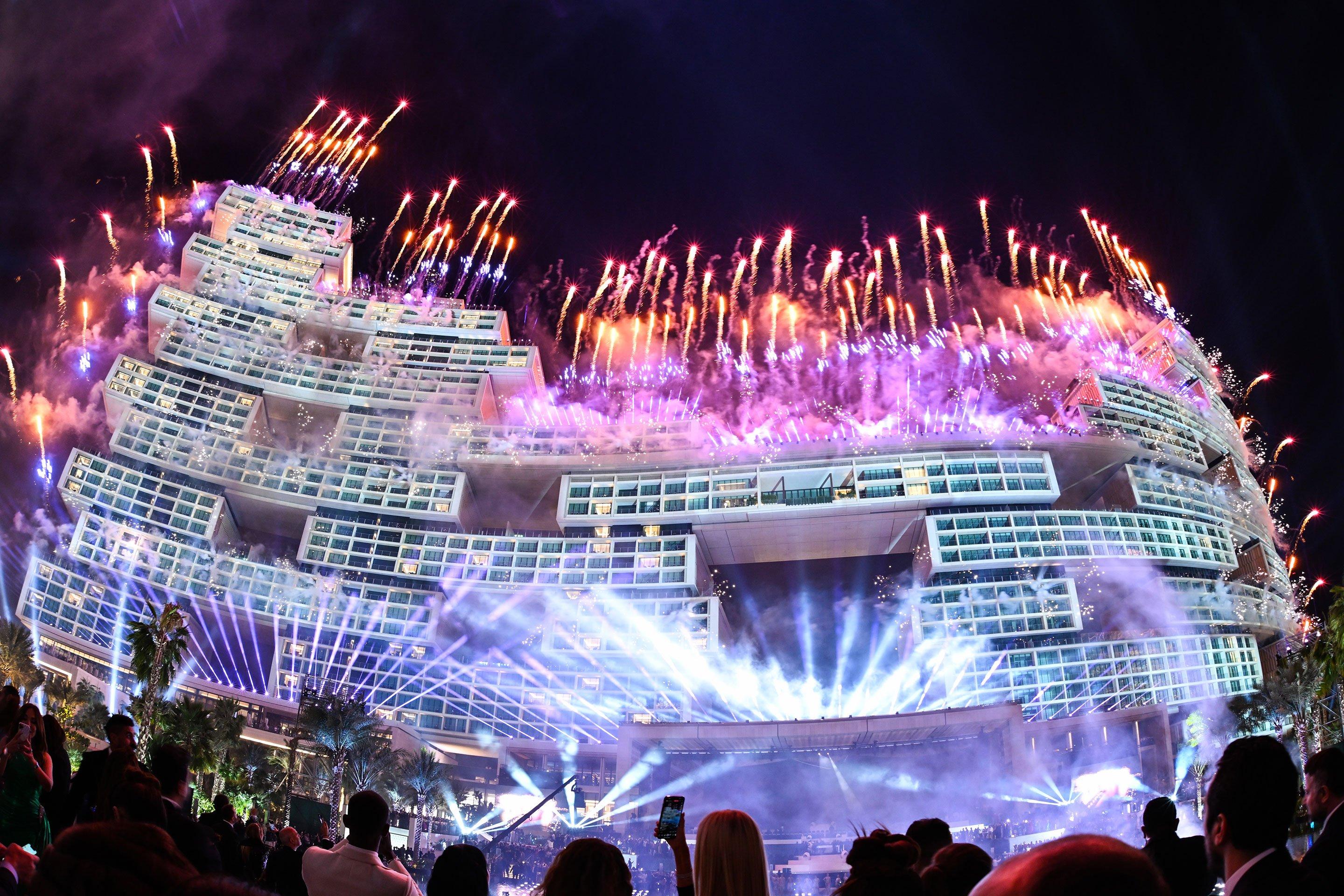 Fireworks Atlantis The Royal Grand Reveal Beyonce