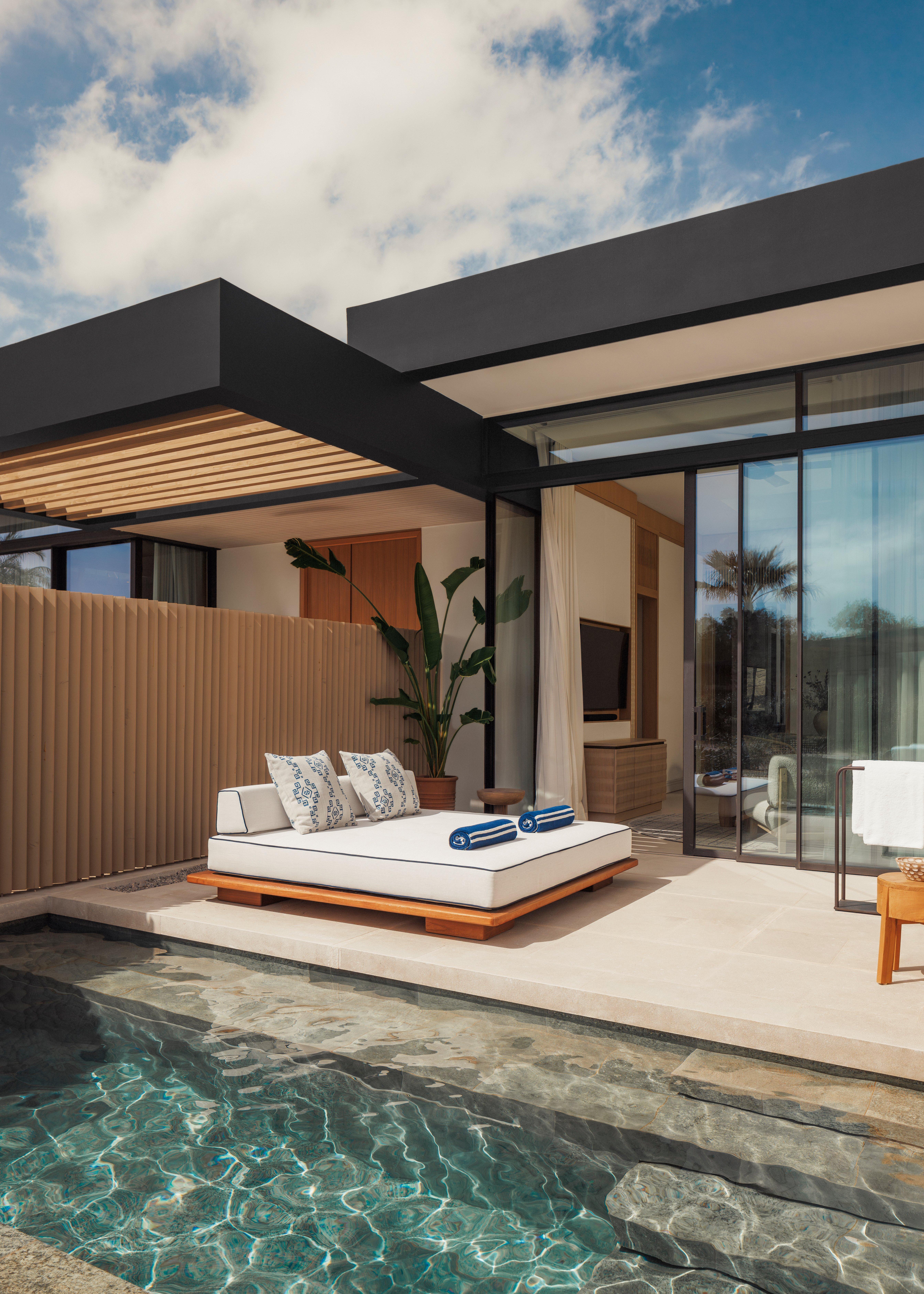 Twin pool terrace