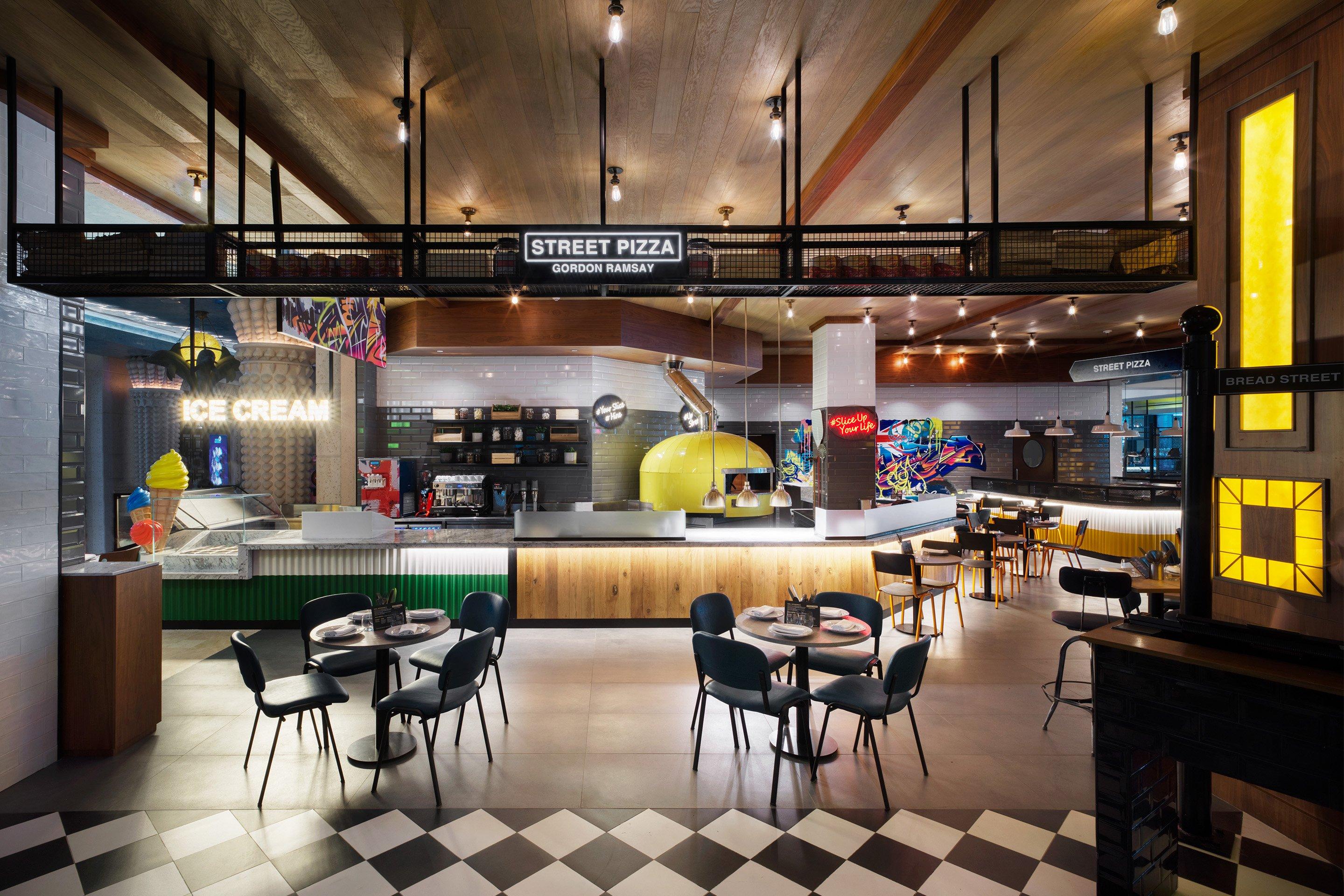 Street Pizza Restaurant Interior