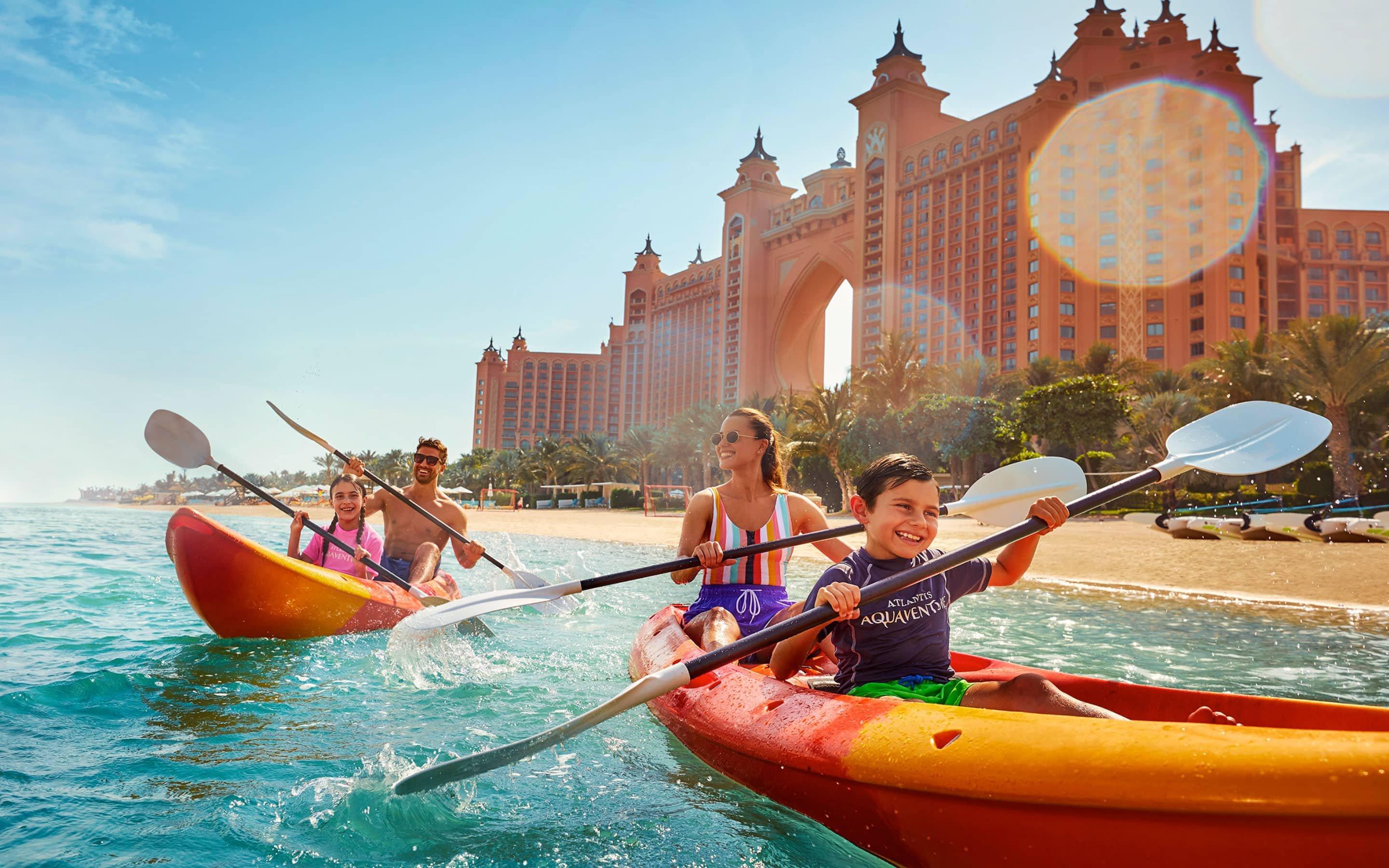 Family Kayaking at Atlantis, The Palm