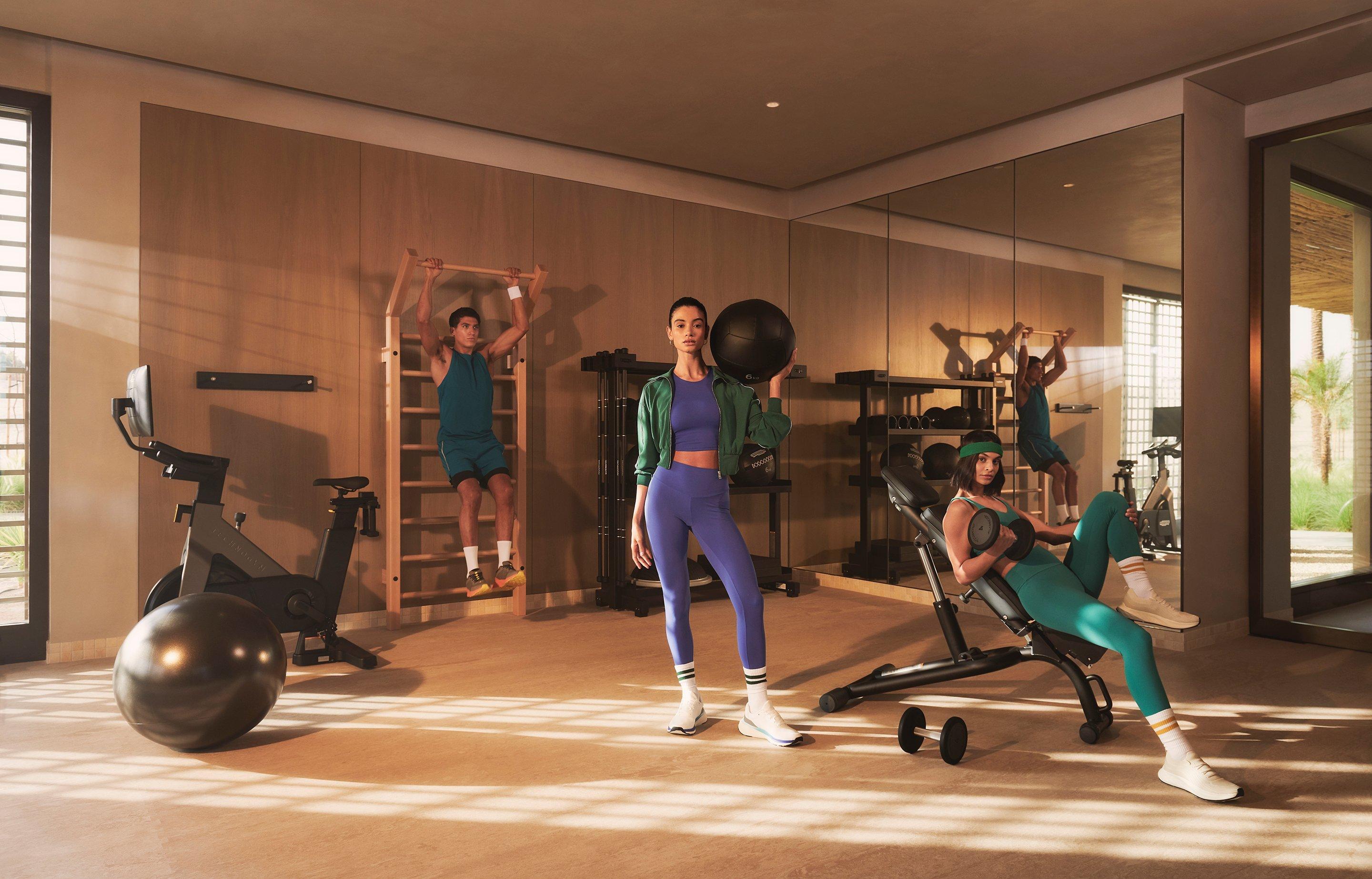 Members actively working out at Bab Al Shams Fitness Centre