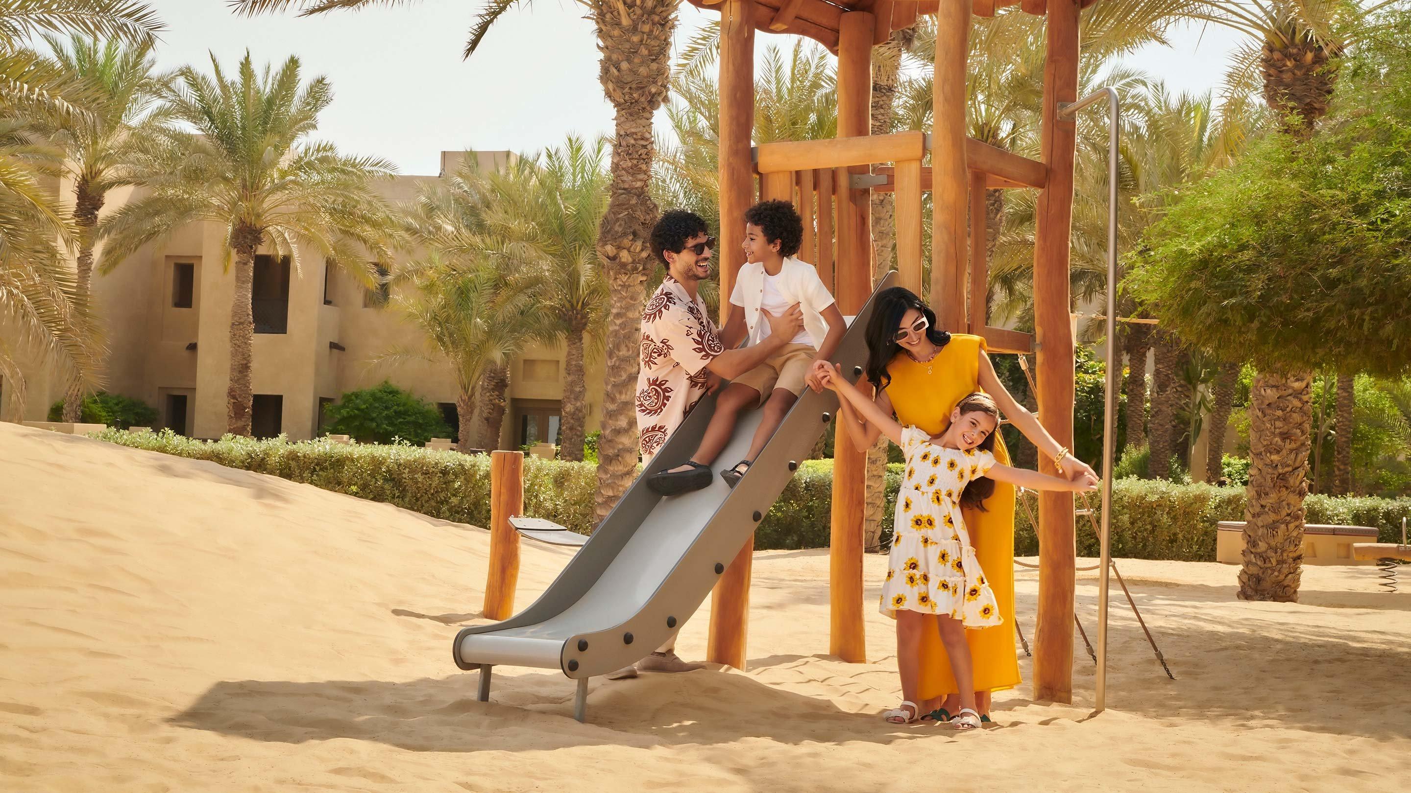 Family enjoying at Bab Al Shams